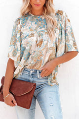 Weekday – Schickes, bedrucktes, kurzärmliges Oberteil