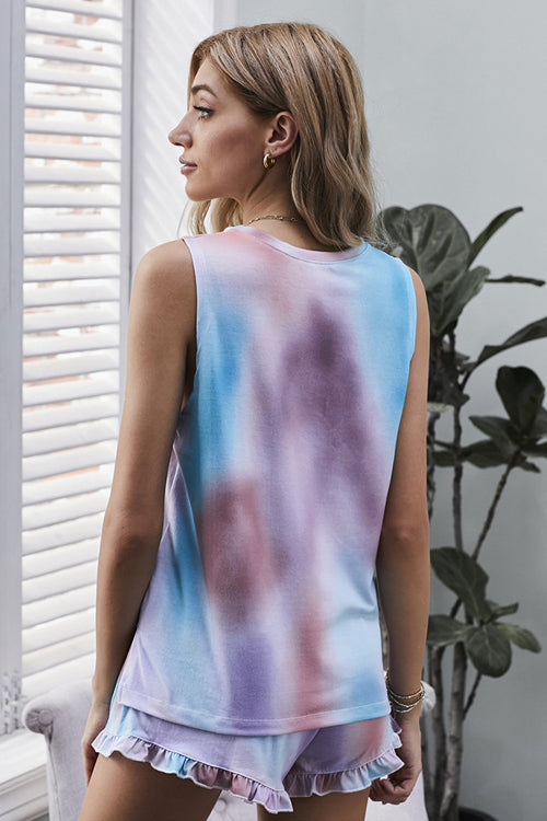 Ticket to Cozy Tie-Dye Pajamas Set - 4 Colors