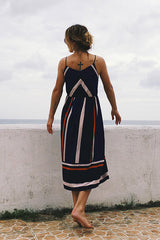 Spaghetti Stripe Midi Dress