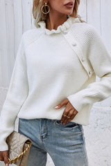 Schreib mir ein Gedicht – Pullover mit Knopfleiste – 4 Farben