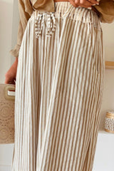 LINDLEY POCKETED STRIPE WIDE LEG PANTS