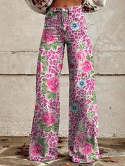 Joanna – Bootcut-Hose mit Blumenmuster