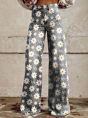 Joanna – Bootcut-Hose mit Blumenmuster