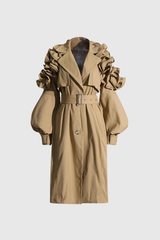 Aaradhya Ruffle Buckle Coat