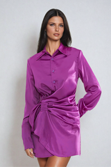 Abhinav Ruch Long Sleeve Shirt Mini Dress