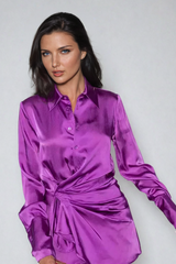 Abhinav Ruch Long Sleeve Shirt Mini Dress