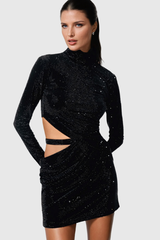 Abiba Cutout Sequin Bodycon Mini Dress