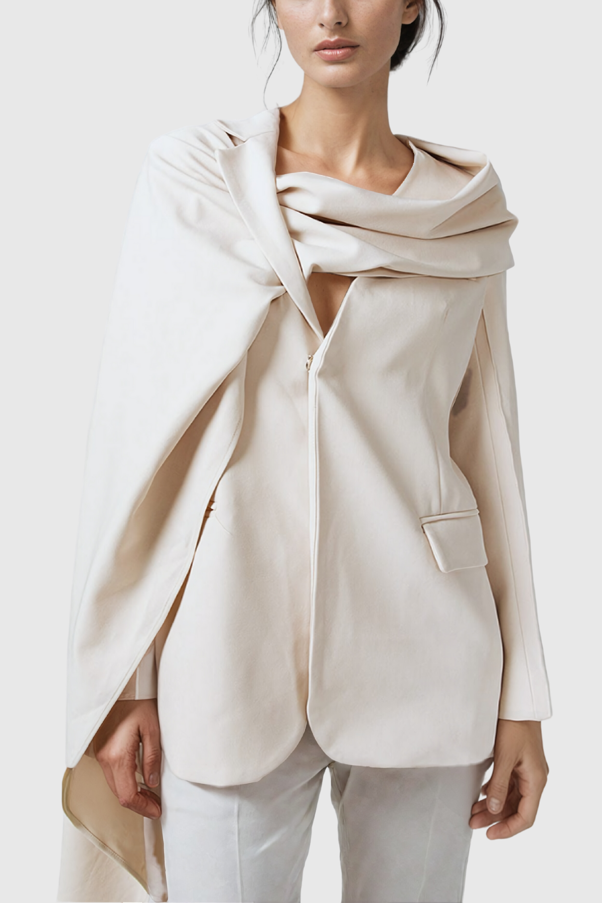 Abiel Ruch Asymmetric Shawl Blazer