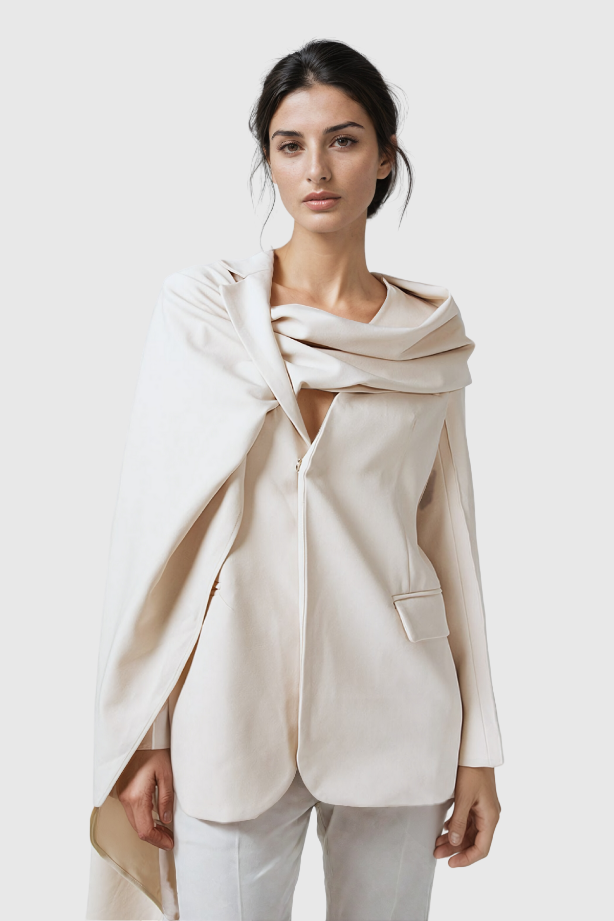 Abiel Ruch Asymmetric Shawl Blazer