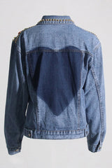 Abigail  Rhinestone Hollow Denim Jacket