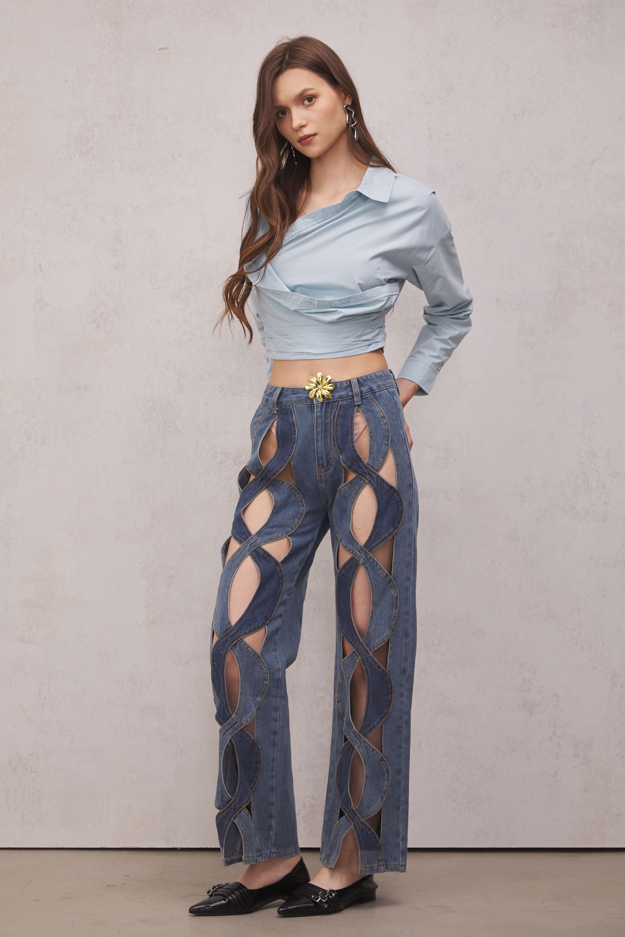 Abigail  Hollow Denim Jeans