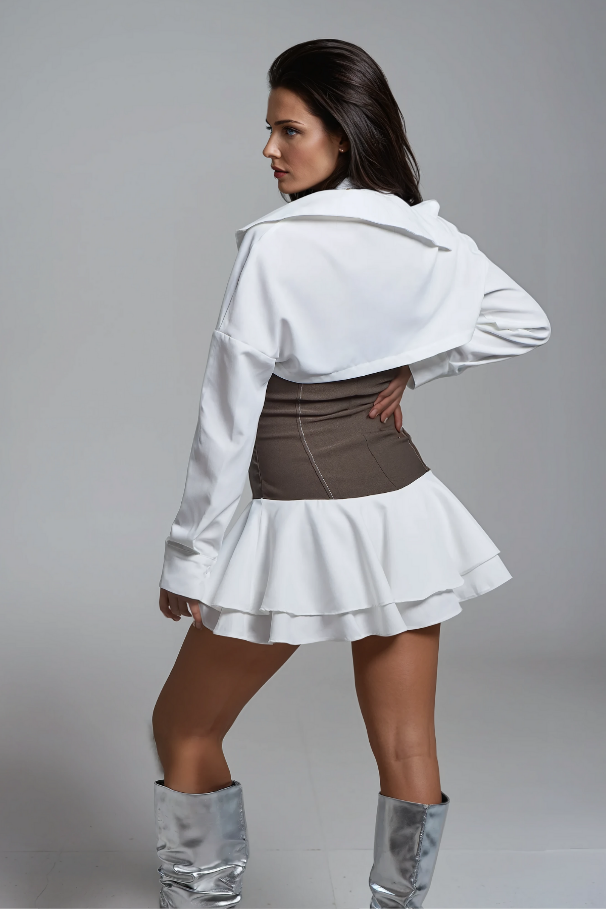 Abilene – Trägerloses Korsett-Minikleid mit Rüschen