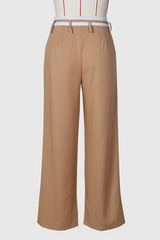 Adele Lapel Suit Pants In Khaki