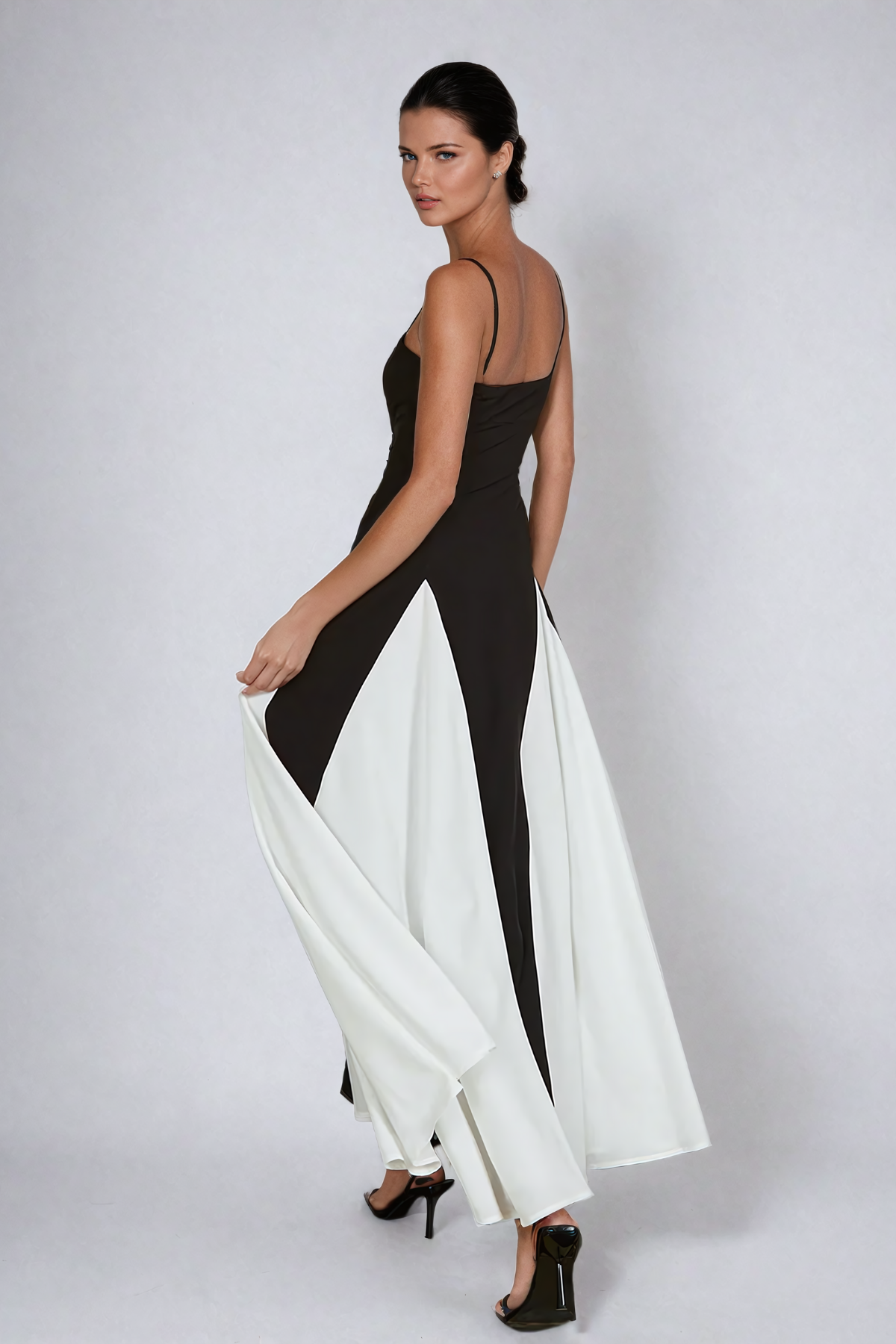 Adiel Deconstruct Ruch Spaghetti Maxi Dress