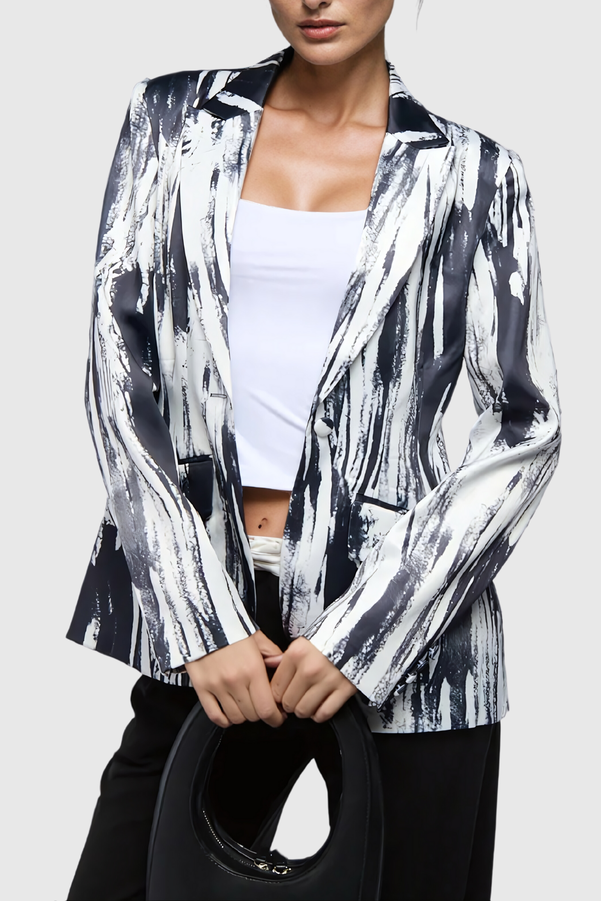 Adin Graffiti Lapel Blazer