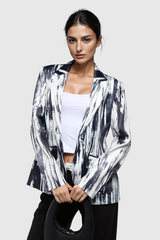 Adin Graffiti Lapel Blazer