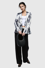 Adin Graffiti Lapel Blazer