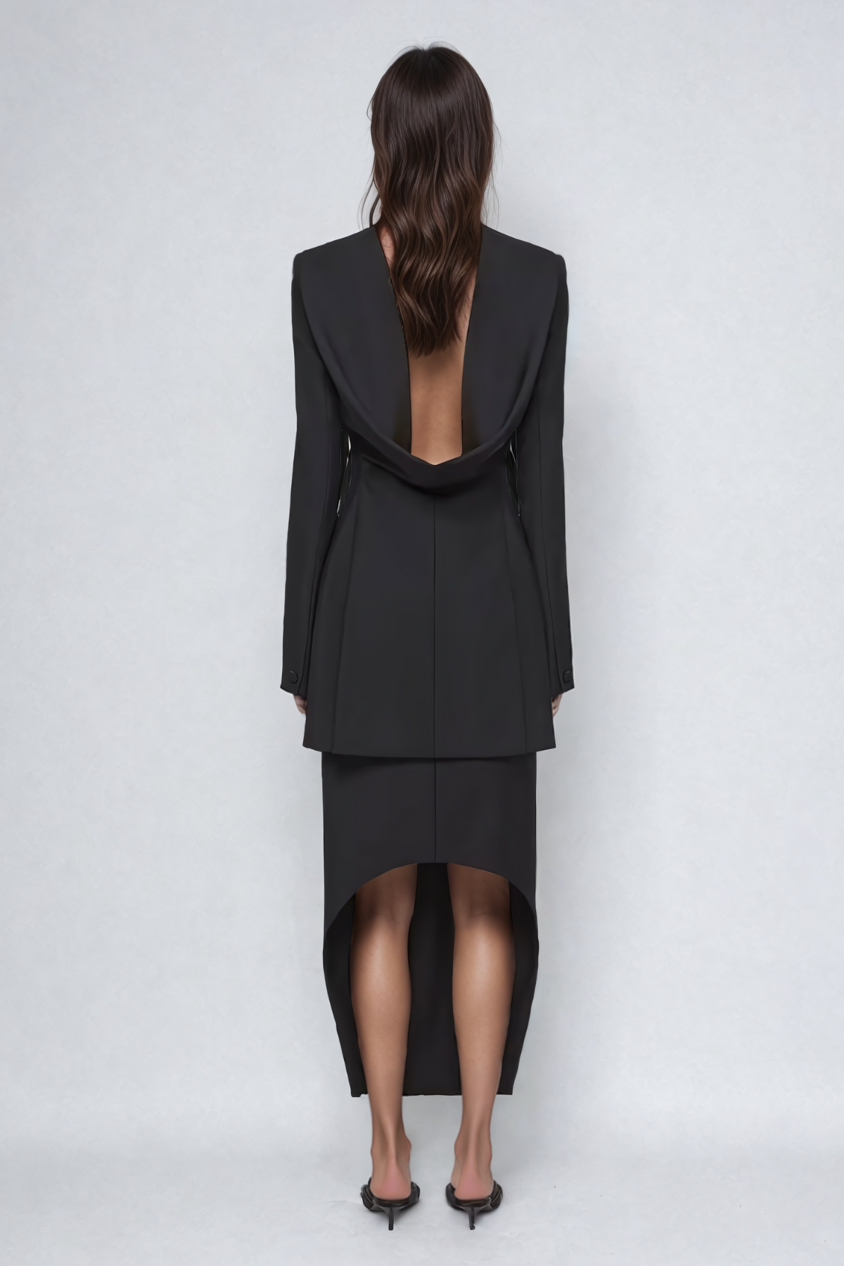 Adkins Plunge Lapel Backless Blazer