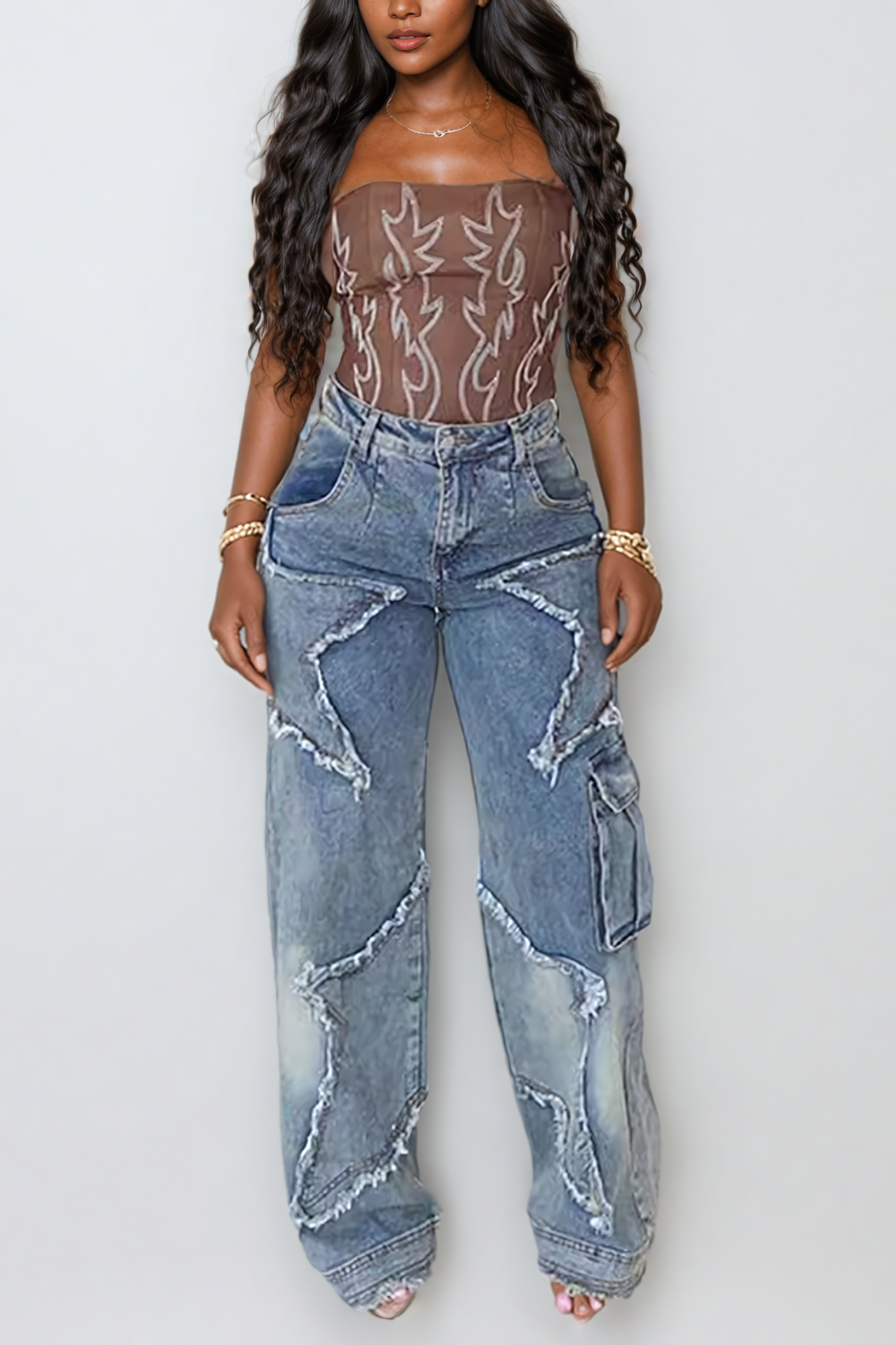 Adymn Star Fringe Jeans