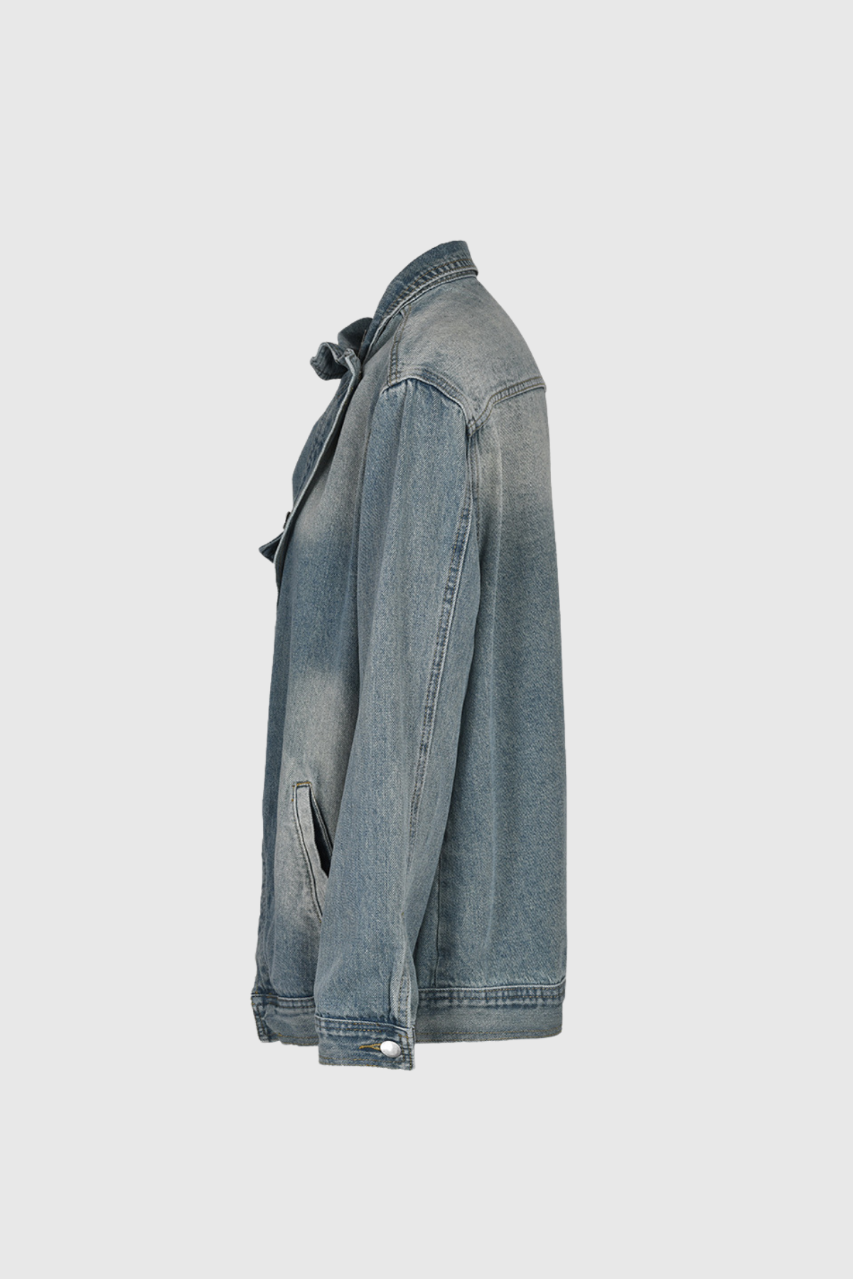 Aegle Deconstruct Asymmetric Denim Jacket