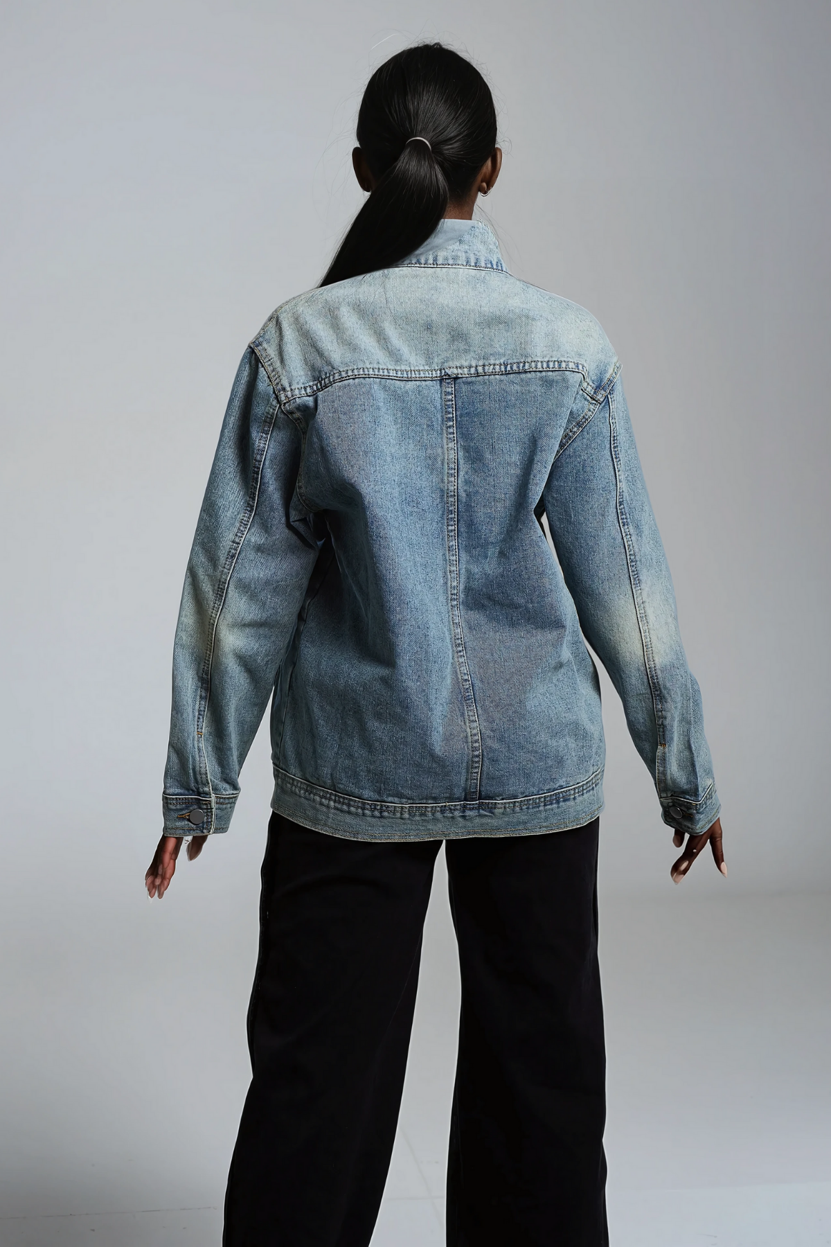 Aegle Deconstruct Asymmetric Denim Jacket