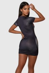 Agamemnon Print Bodycon Mini Dress