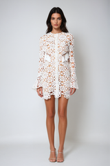 Agnes Cutout Embroidered Flower Mini Dress