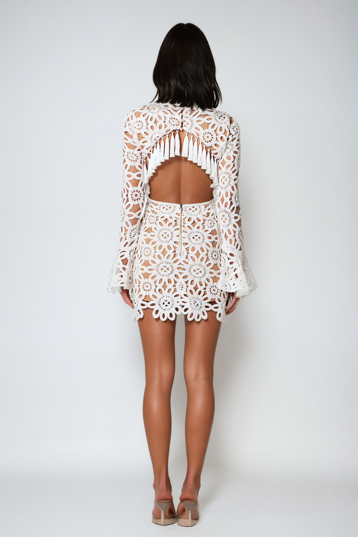 Agnes Cutout Embroidered Flower Mini Dress