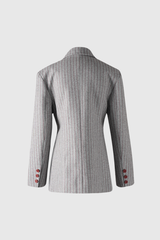 Agost Stripe Asymmetric Blazer