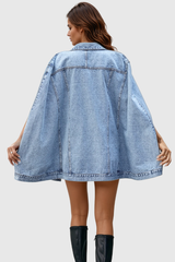 Agrippa Asymmetric Shawl Denim Jacket