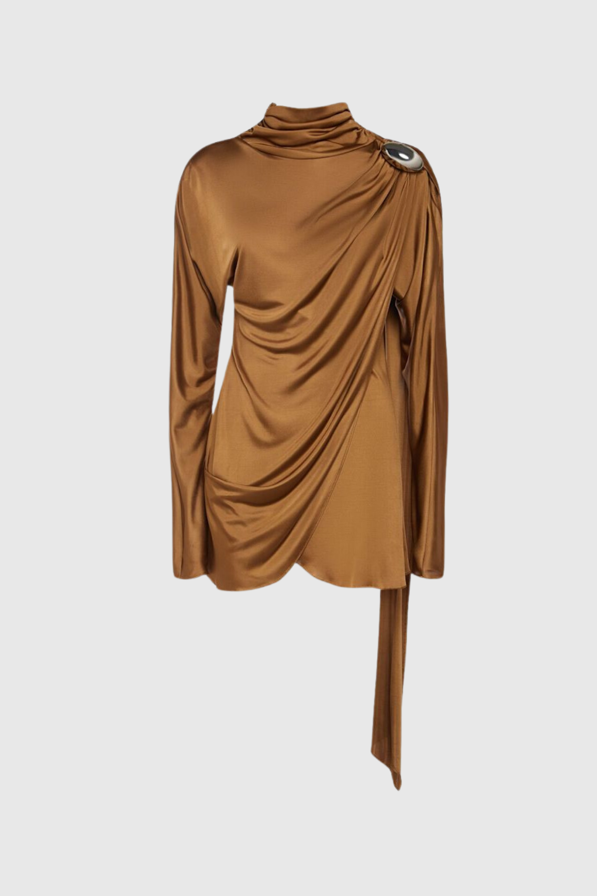 Agu Ruch Fringe Mini Dress In Khaki