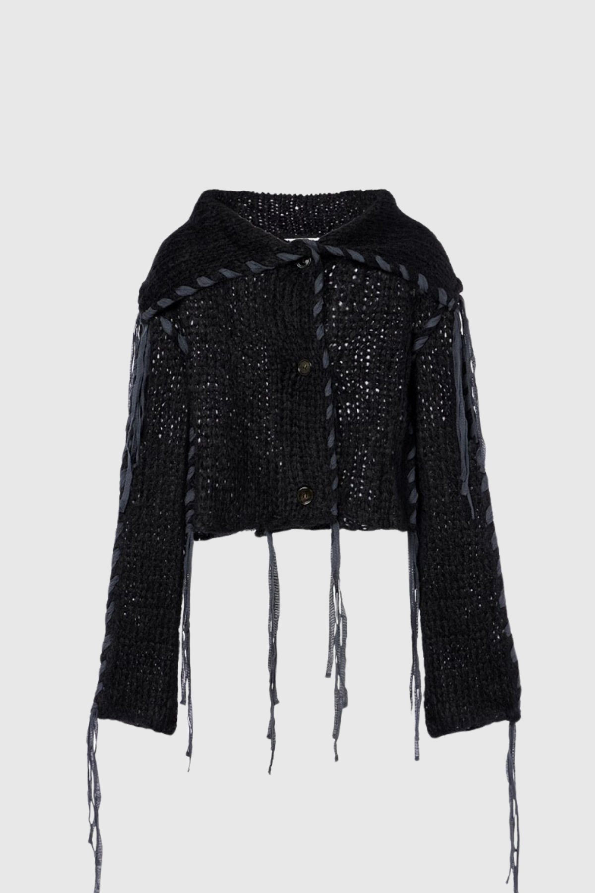 Aideen Fringe Cutout Knit Short Top