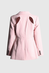 Ailany Asymmetric Hollow Plunge Blazer