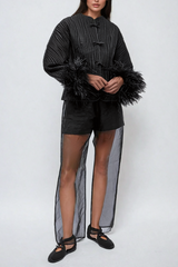 Ailsa Deconstruct Feather Ruch Jacket