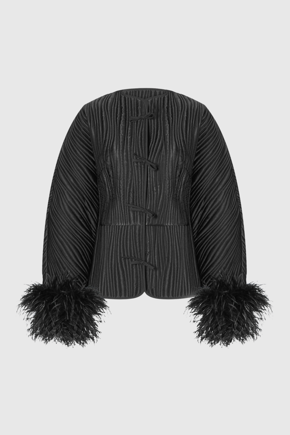 Ailsa Deconstruct Feather Ruch Jacket