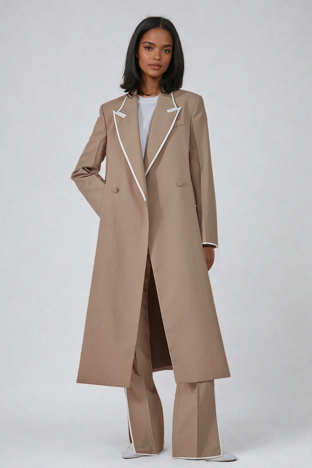 Aim Cross Lapel Coat