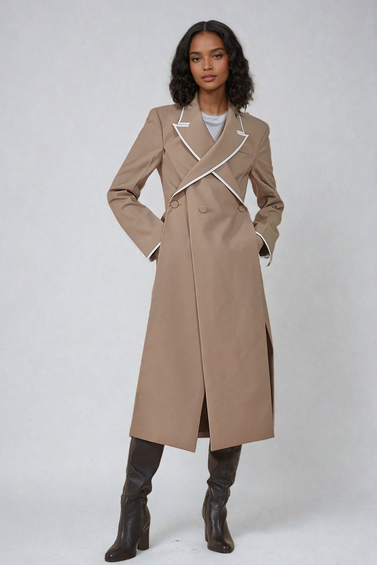 Aim Cross Lapel Coat