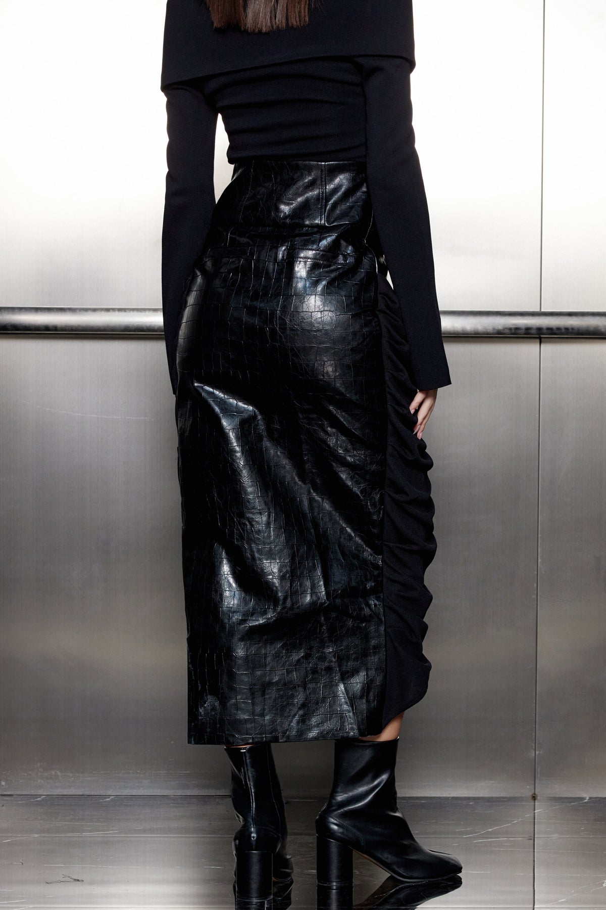 Aimo Ruch Mesh Split Skirt
