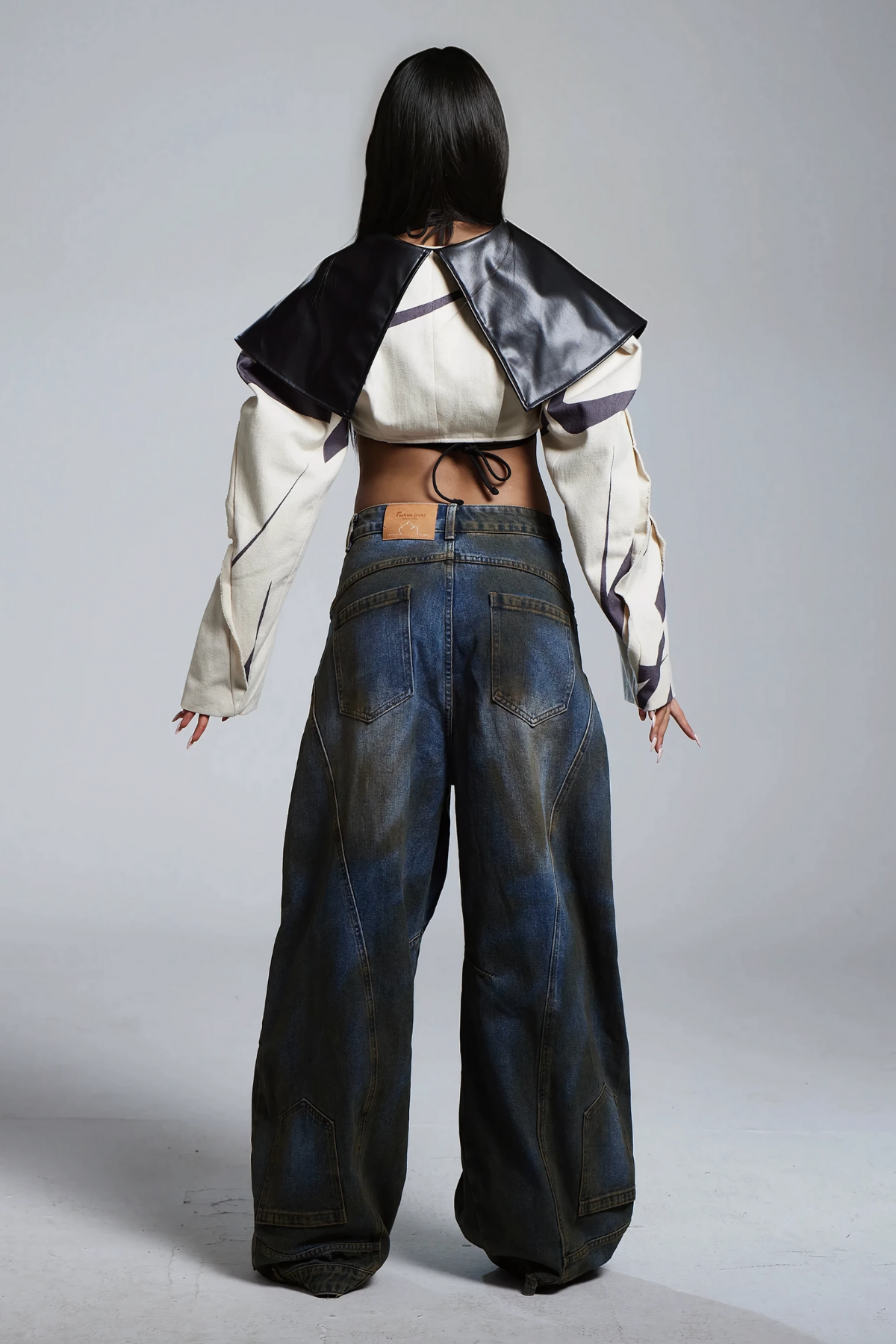 Aire Deconstruct Torn Wide Jeans