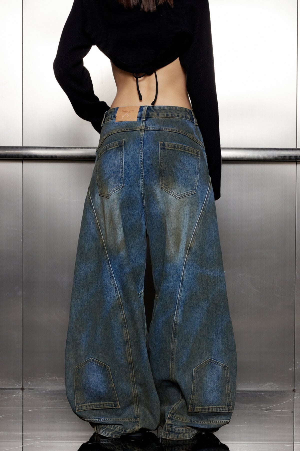 Aire Deconstruct Torn Wide Jeans