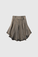 Alicante Asymmetrischer Jeansrock mit Rüschen