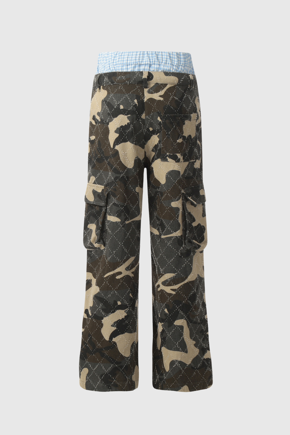 Alick Camouflage Print Deconstruct Cargo Jeans