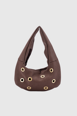 Aliphine Schultertasche mit Nieten