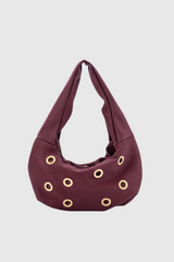 Aliphine Schultertasche mit Nieten