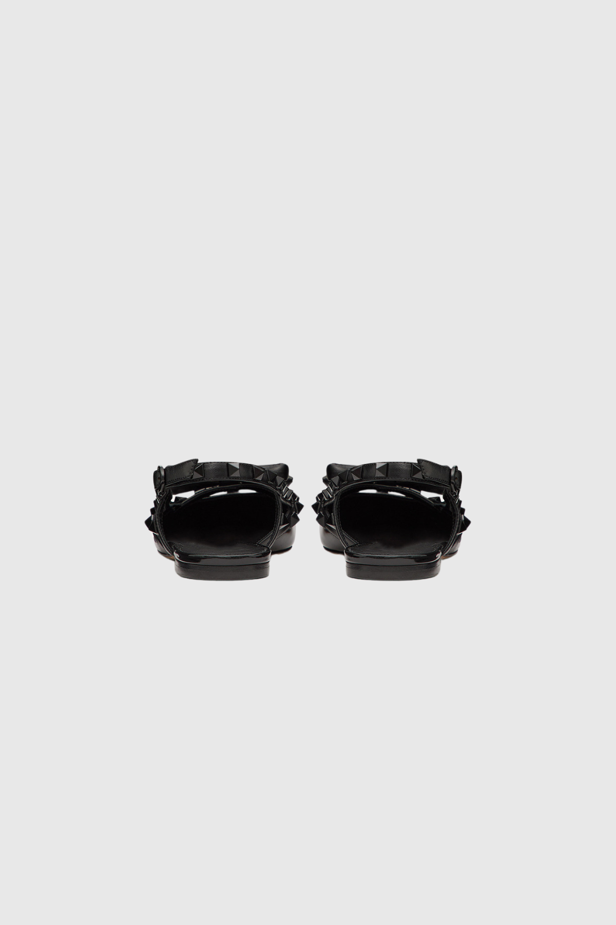 Alpha Ballerinas mit Nieten und Schleife in Schwarz