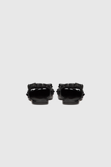 Alpha Ballerinas mit Nieten und Schleife in Schwarz