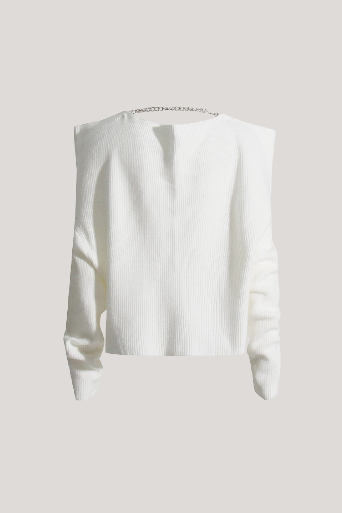 Alston – Strickoberteil mit Kettenausschnitt und Deconstruct