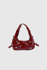 Alta Schultertasche aus Leder mit Nieten