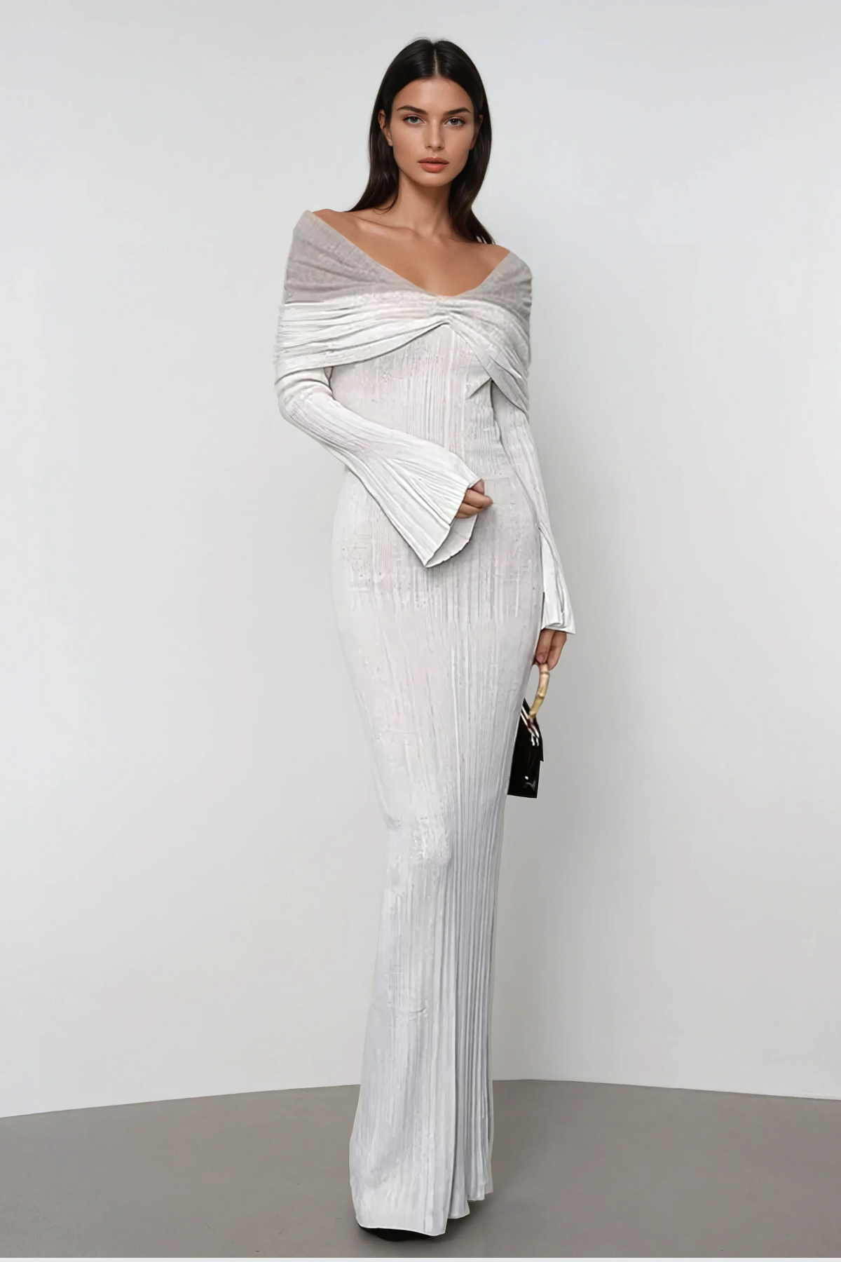 Altessa Off Shoulder Ruch Hayley Maxi Dress