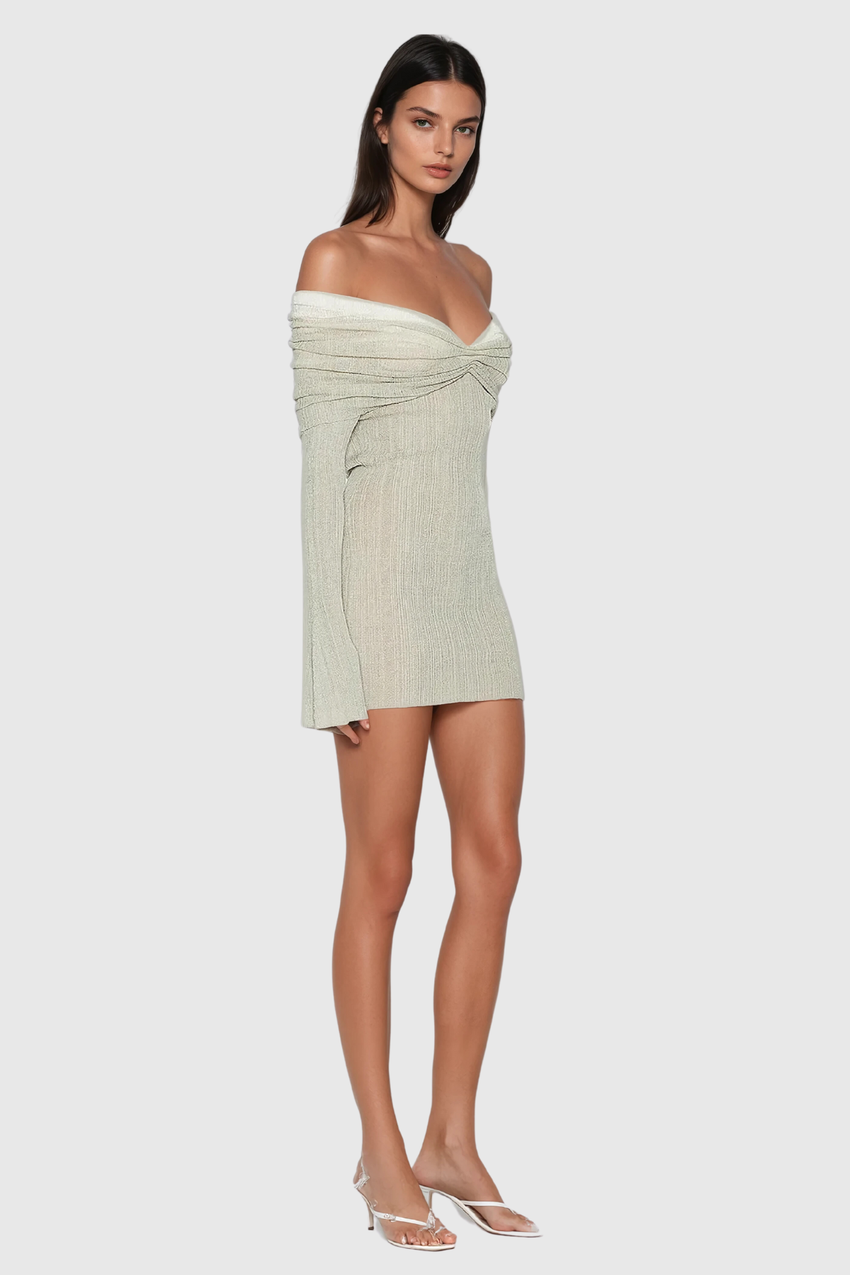 Althea Off Shoulder Hayley Knit Mini Dress